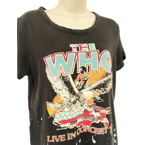 Chaser Gray Graphic Tee THE WHO Live in Concert 82 - Picture 3 of 8